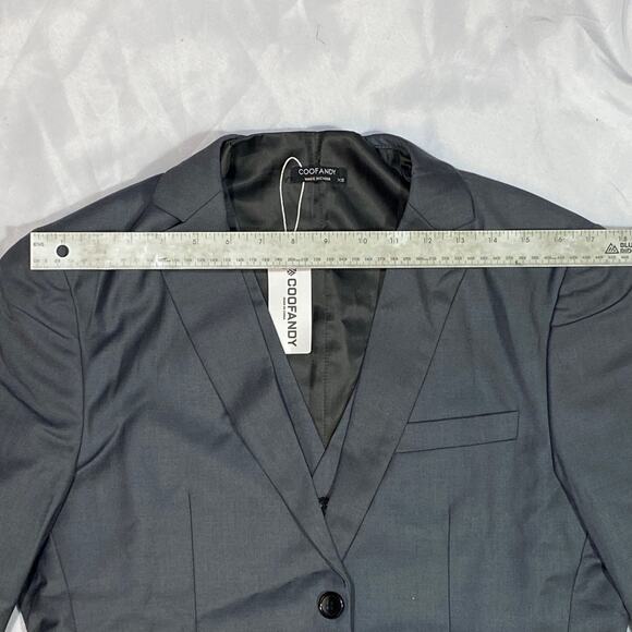 Coofandy Men 3 Piece Suit Extra Small Jacket Vest and Pants 2 Button Blazer - Picture 3 of 11
